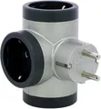 Produktbild: Mehrfachstecker Adapter Zertifiziert Legrand Schwarz CE Multistecker Typ F 2P+E
