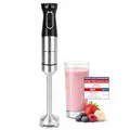Produktbild: EMERIO Stabmixer mit kraftvollen 1000 Watt | Pürierstab (abnehmbar) und Messereinheit aus langlebigem Edelstahl | einstellbare Geschwindigkeit | BPA frei | TURBO Taste | ergonomisch | HB-132381