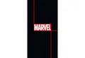 Produktbild: BERONAGE Strandtücher Marvel Badetuch Logo Schwarz 75x150 cm, 100% Baumwolle (1-St), Frottee in Velours-Qualität