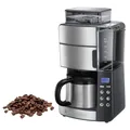 Produktbild: Russell Hobbs Kaffeemaschine mit Mahlwerk Thermokanne [Digitaler Timer, Brausekopf für opt. Extraktion & Aroma] Grind&Brew (1-10 Tassen, 3-stufige Mahlgradeinstellung) Filterkaffeemaschine 25620-56