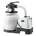 Produktbild: Intex 26676 – Sandfilterpumpe Krystal Clear mit Salzwassersystem, Wasserfluss 7900 L/h, Systemfluss 6000 L/h, für Pools bis maximal 32200 L, Kunststoff, Weiß