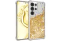 Produktbild: EAZY CASE Handyhülle Liquid Glittery Case für Samsung Galaxy S25 Ultra 6,9 Zoll, Durchsichtig Back Case Handy Softcase Silikonhülle Glitzer Cover Gold