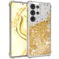 Produktbild: Glitter Hülle für Samsung Galaxy S25 Ultra Handyhülle Flüssig Handy Cover Gold