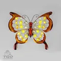 Produktbild: Formano Wanddeko Schmetterling mit Lich aus Metall brau gold- 571656