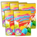 Produktbild: 5x Eierfarbe Packung zum Heißfärben 25 Tabletten blau, gelb, grün, rot, lila Ostereierfarbe Färbefarbe