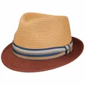 Produktbild: Stetson Licano Toyo Trilby Strohhut UV Schutz 40+ Damen Herren Frühling Sommer Natur-rot M (56-57 cm)