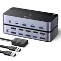Produktbild: UGREEN Displayport KVM Switch 2 PC 2 Monitore 8K60Hz 4 USB 3.0 Ports Dual Mon