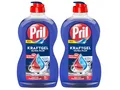 Produktbild: PRIL Kraftgel Ultra Plus 2 x 450ml Geschirrspülmittel (Doppelpack, [2-St. mit höchster Fettlösekraft für sauberes Geschirr)