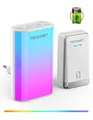 Produktbild: Türklingel Batterielose, Steckdosen-Funkklingel mit EU-Steckdose und RGB Lich...