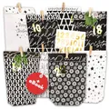 Produktbild: AMARI ® Adventskalender zum Befüllen - 24 Papier Adventskalender Tüten (mit Holzklammern) zum Basteln für Kinder - Papier Weihnachtskalender zum selber befüllen Tüten Weihnachtskalender selber basteln