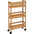 Produktbild: 5five Simply Smart Rollwagen-Regal mit 3 Etagen, Servierwagen, Trolley, Bambus, Braun, 74.5 cm, 174521