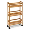 Produktbild: Schmaler Bambuswagen mit Rollen
