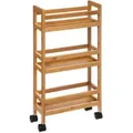 Produktbild: 5five Simply Smart - Schmaler Beistelltisch 3 Ebenen Mit Bambusrollen - 5five