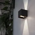 Produktbild: Wandleuchte Fassadenlampe Außenleuchte Gartenlampe LED Lichteffekt schwarz 10 cm