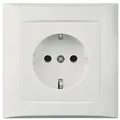 Produktbild: Elso 265024 Schutzkontakt-Steckdose mit Vollplatte, für Einzelmontage,16 A, 250 V, Steckklemme, Joy, reinweiß glänzend