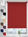 Produktbild: Sonello Verdunkelungsrollo Klemmfix ohne Bohren 50 x 210 Rot Verdunklungsrollo Fensterrollo Rollo Seitenzugrollo Klemmrollo für Fenster & Tür