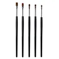 Produktbild: 5 Stück Professionelle Nagel Pinsel,Nageldesign Pinsel Nail art Pinsel Set,Nägel Pinsel UV-Gel Pinselset,Acryl Nagel Kunst Pinsel,Pinsel Nailart Nagelzubehör für DIY Nail Art Design,Schwarz