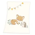 Produktbild: Herding Baby Best Waldfreunde Microfaser-Flauschdecke, 75 x 100 cm, Polyester, Blau