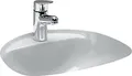 Produktbild: LAUFEN Bijou Einbauwaschtisch, von unten, mit Armaturenbank, 1 Hahnloch, mit Überlauf, 520x455mm, H8112300000001