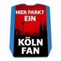 Produktbild: Hier parkt ein Köln Fan Parkscheibe in Vereinsfarben