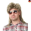 Produktbild: Männer Blonde Vokuhila 80er Mullet Perücke Herren Lang Synthetische Haare C