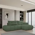 Produktbild: Masseno Ecksofa FLUMA R-S mit Schlaffunktion L-Form, Sofa mit Bettkasten, Wohnzimmersofa, Couch, Soffa, Bettsofa, Couchgarnitur- Grün, SORO 72 - Grün
