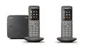 Produktbild: Gigaset Family – 2 schnurlose Telefone mit großem, farbigem Display und hoher Reichweite – anthrazit-grau