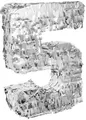 Produktbild: Goodtimes Pinata Zahl 5 in Silber 40cm zu Geburtstag Hochzeit Party