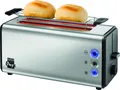 Produktbild: Unold 38915 Doppel-Langschlitztoaster - 4-Scheiben- Toaster, Edelstahl, 4 Funktionen: Auftauen, Aufwärmen, Toasten, Stoppen, mit Brötchenaufsatz