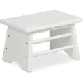 Produktbild: Relaxdays Fußbank Bambus Weiß 20 cm x 33 cm x 21,5 cm 1,9 kg