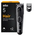 Produktbild: BRAUN Series 5 Haarschneider Set mit 2 Styling-Werkzeugen & lebenslang scharfer Klinge für präzise Schnitte, 9 Einstellungen