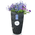 Produktbild: YourCasa Regentonne 240 Liter [Seabreeze] Regenfass Frostsicher aus Kunststoff mit Wasserhahn - Regenwassertonne - Wasserfass Regenwassertank Wassertonne für Garten (Anthrazit Mit Wasserhahn)
