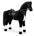 Produktbild: Ella & Piet® Großes XXL Stehpferd Amira mit Sattel 105 cm - Schwarz - Standpferd Pferd Reitpferd