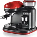 Produktbild: Ariete Espressomaschine Moderna 1318 | Siebträgermaschine mit integrierter Kaffeemühle | 15 bar | Rot