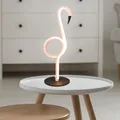 Produktbild: Nachttischleuchte Tischlampe Beistellleuchte opal Wohnzimmer LED Flamingo pink