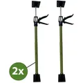 Produktbild: Baumarktplus 2x Montagestütze kurz 57 - 117 cm Klicksystem Türspanner Teleskopstütze Einhandstütze Zargenspanner