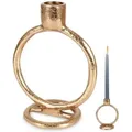 Produktbild: Home Styling - Elegant Golden Candlestick In Classic Style For Long Candles