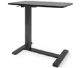 Produktbild: ESMART EACM-121BB 71 x 40 cm Schwarz - Mobiler stufenlos pneumatisch höhenverstellbarer Beistelltisch 64-99 cm auf Rollen für Couch, Bett, Kinderzimmer und Homeoffice