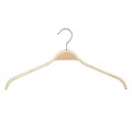 Produktbild: Dila GmbH 50 Schichtholzbügel ohne Steg mit gummierten rutschfesten Schultern drehbarer Haken Kleiderbügel Holzbügel Garderobenbügel Bügel Ladenausstattung Garderobe Ladeneinrichtung (38 cm)