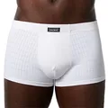 Produktbild: Bruno Banani Hipshort Check Line 2.0 Gr. L - Karomuster Weiß - Elastische Herren Boxershorts Eng Anliegend - Mikrofaser Unterhose - Ideale Passform