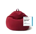 Produktbild: Lumaland Sitzsack Comfort Line, Indoor Beanbag 80x90x50cm mit anpassbaren EPS-Perlen, Weiches & Komfortables Bodenkissen, 185 L Volumen