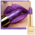 Produktbild: OULAC Lippenstift Metallic Glanz Finish, Violett Glitzer Lippenstift mit Lang Anhaltendem 3D-Glanz, Intensive Farbe, Cremige und Feuchthaltende Formel, Vegan, 4.3g, (16) Royal Sash