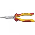 Produktbild: Wiha Flachrundzange 200 mm, VDE-geprüft, stabil und robust für Elektriker.