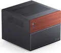 Produktbild: Jonsbo N4 Black, Micro Tower, PC, Schwarz, ITX, micro ATX, Stahl, Holz, Gaming