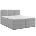 Produktbild: Boxspringbett - grau - H2/H3 - inklusive Topper - 180x200 cm Doppelbett