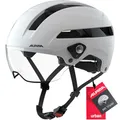 Produktbild: ALPINA SOHO Visor - Hochwertiger, Leichter & Individuell Anpassbarer Fahrradhelm Mit Visier Für Erwachsene, White matt, 51-56 cm