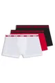 Produktbild: HUGO Herren Trunk Triplet Planet Dreierpack Boxershorts aus Stretch-Baumwolle mit Logo-Bund Rot XL