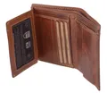 Produktbild: GlücksNugget Geldbörse Herrenbörse Kombibörse Hochformat braun aus Leder mit RFID Schu