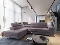 Produktbild: Masseno Ecksofa SELVA L-S mit Schlaffunktion L-Form, Sofa mit Bettkasten, Wohnzimmersofa, Couch, Soffa, Bettsofa, Couchgarnitur- Lila, MONOLITH 62