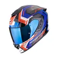 Produktbild: Helm Scorpion EXO 1400 Evo II Air Linart Schwarz-Blau-Rot Gr. S Motorradhelm